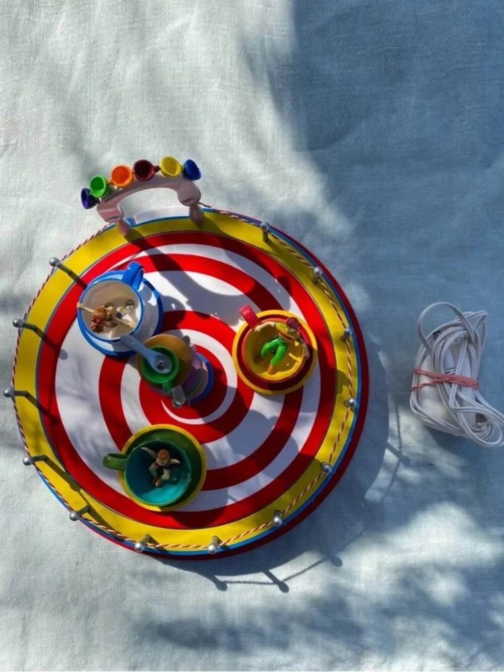 Department 56 Twirling Tea Cups Carnival light and motion Village accessories